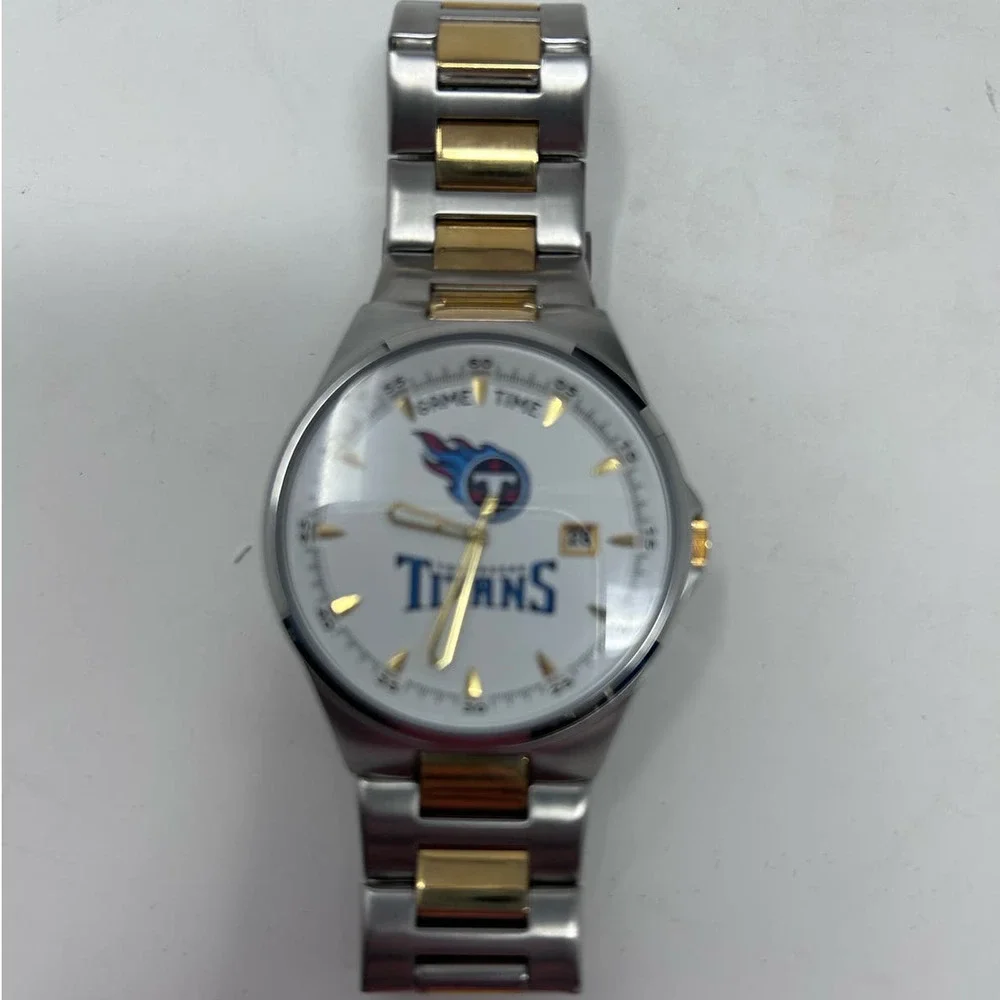 Game Time Men's MVP Series Tennessee Titans Two Watch w/Date Quartz Analog‎
